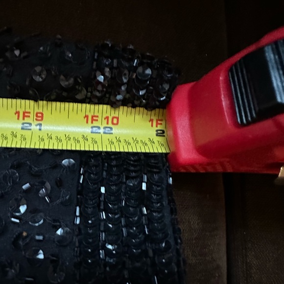 Niteline Della Roufogali Black Elegant Formal Beaded Sequence Hooks Closure SZ L - Picture 13 of 16